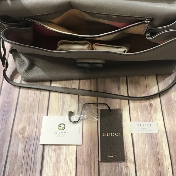 Gucci Grey Daily Tote w/Bamboo & Horsebit Details - Picture 3 of 8